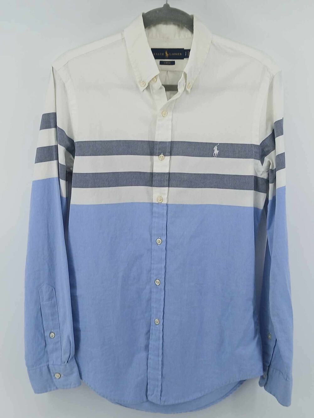 Cotton oxford shirt, Ralph Lauren Slim Fit, colorblock striped